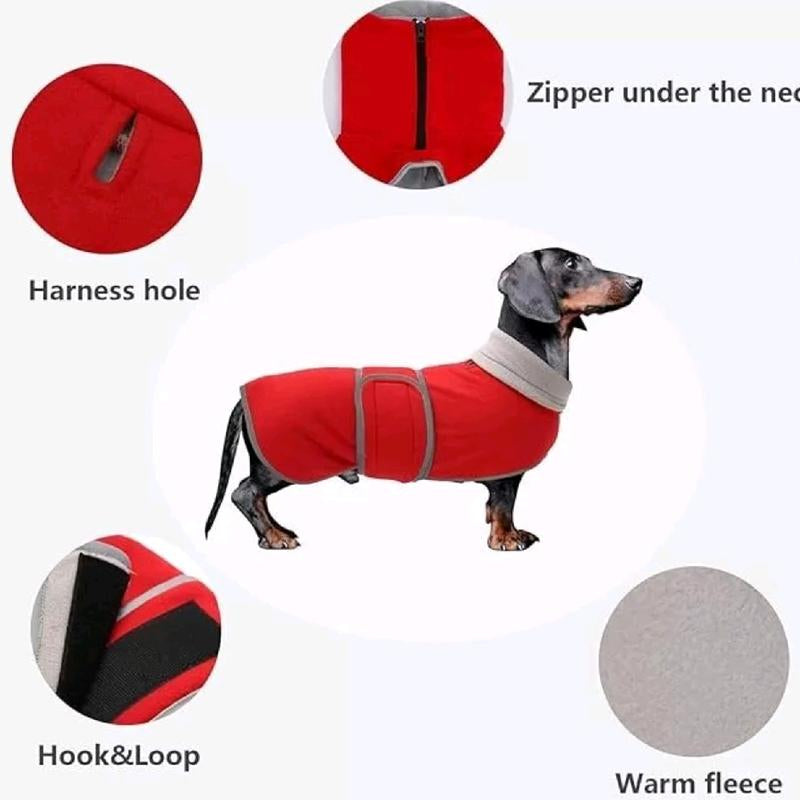 Winter Redxl Dachshund Fleece Coats for Puppy Weiner Sausage Dogs
