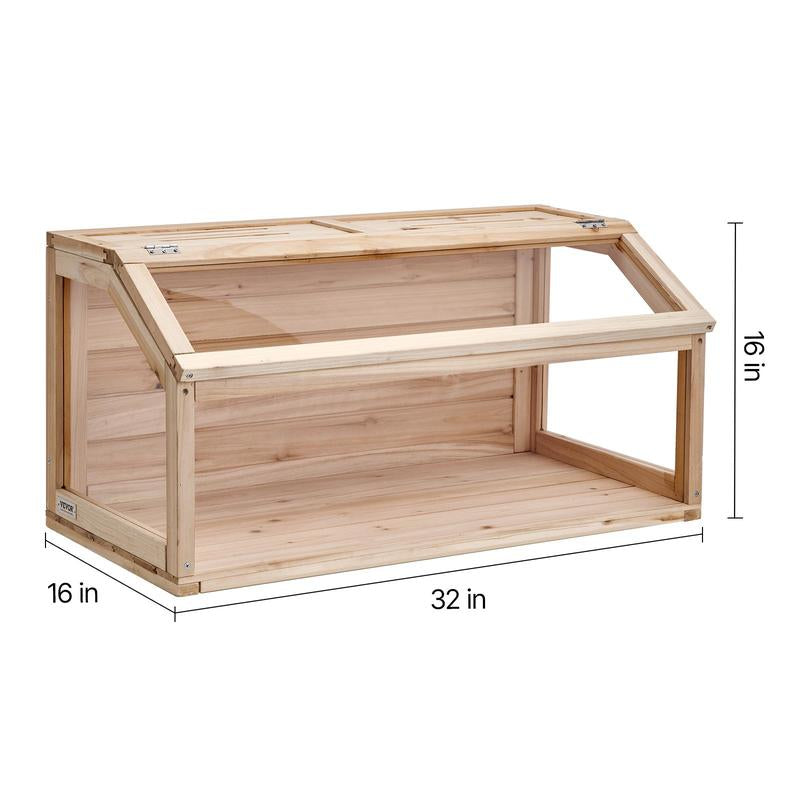 VEVOR Wooden Hamster Cage Habitat 32 in Clear Mice Rodents Small Animals Cage