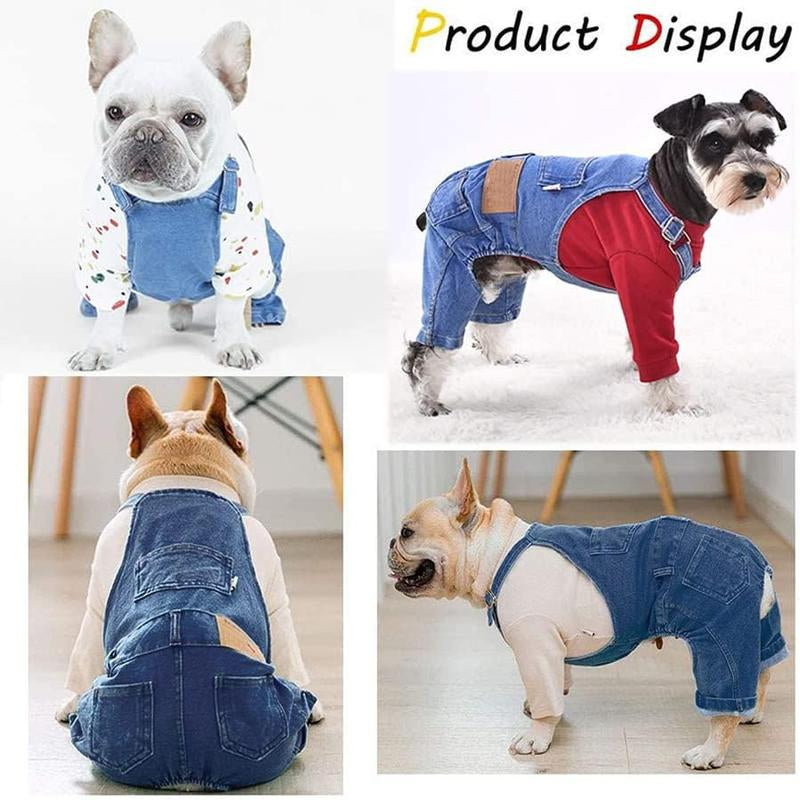 Summer New Style Breathable Pet Overalls,Comfortable and Cute Dog Jumpsuits, Suitable for Dachshunds, Pug Clothes, 2025 Trendy Pet Denim Vests, Dog Clothes