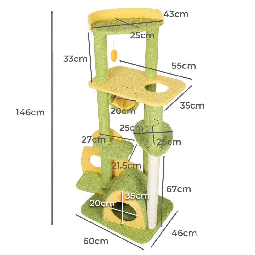 Pawz Cat Tree Kitten Furniture Condo Scratching Post Scratcher Multi-Level